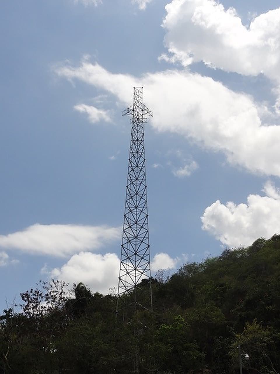 Completed Dattum tower on a hillside site